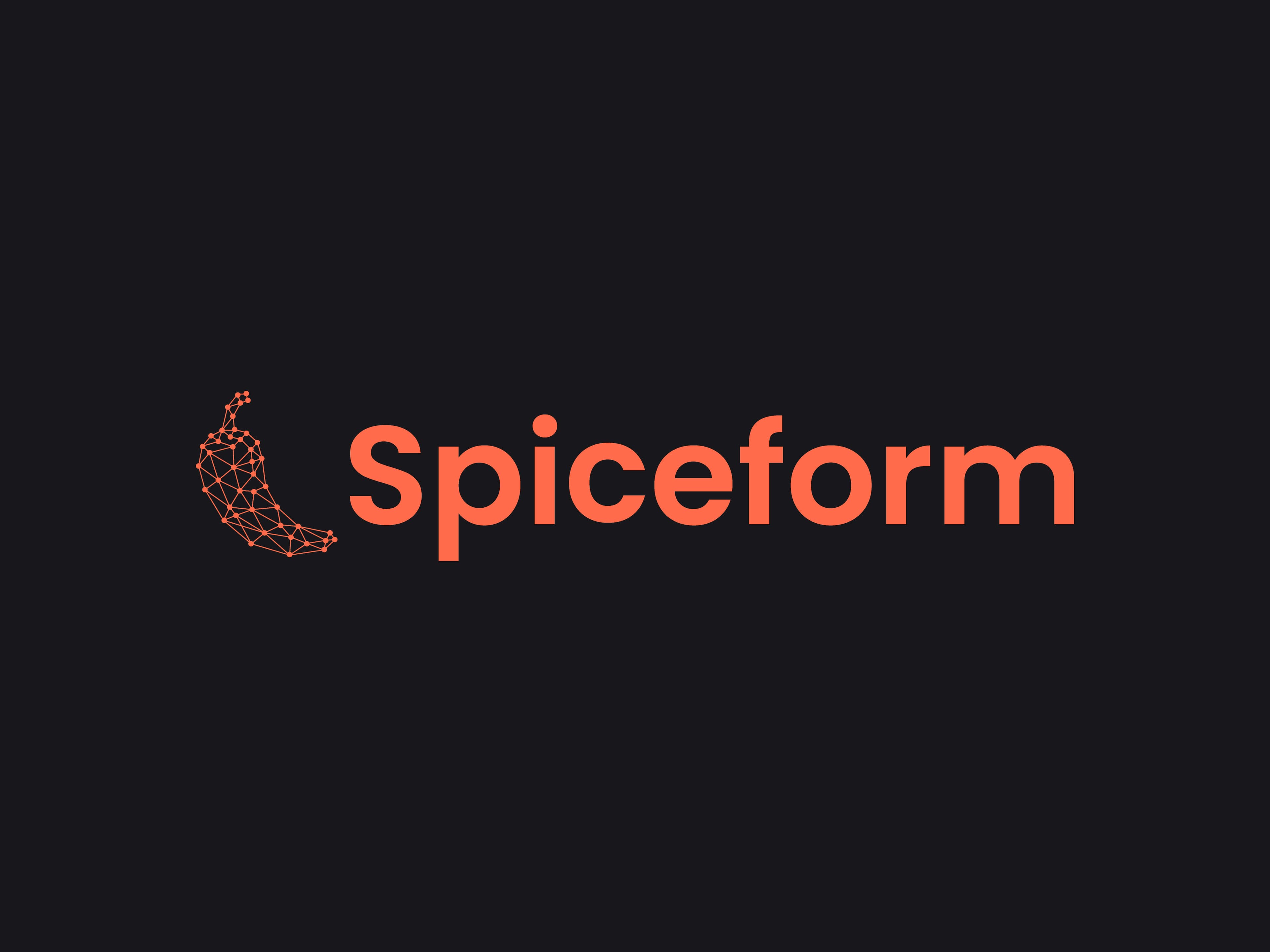 An unbranded Spiceform form with a client's logo and colours applied