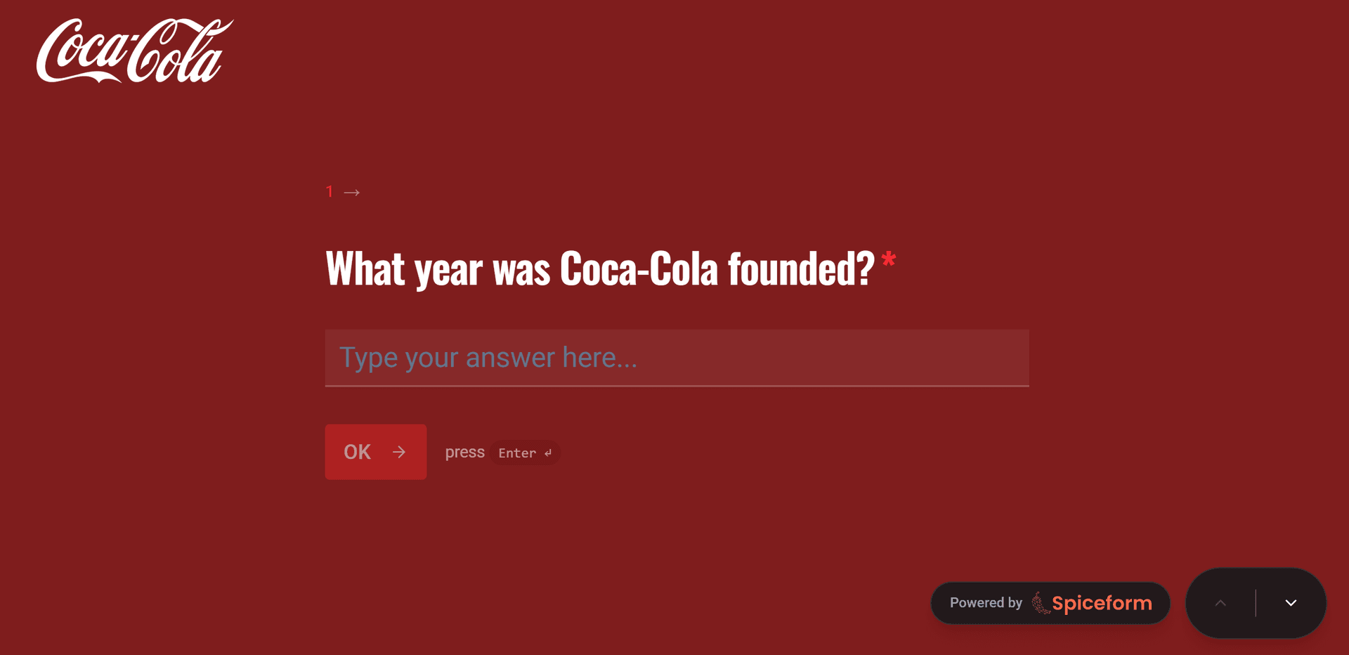 A fully branded Spiceform form with custom colors and logo